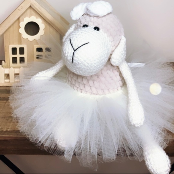 Plush Sheep Girl (crochet handmade) - Picture 1 of 2